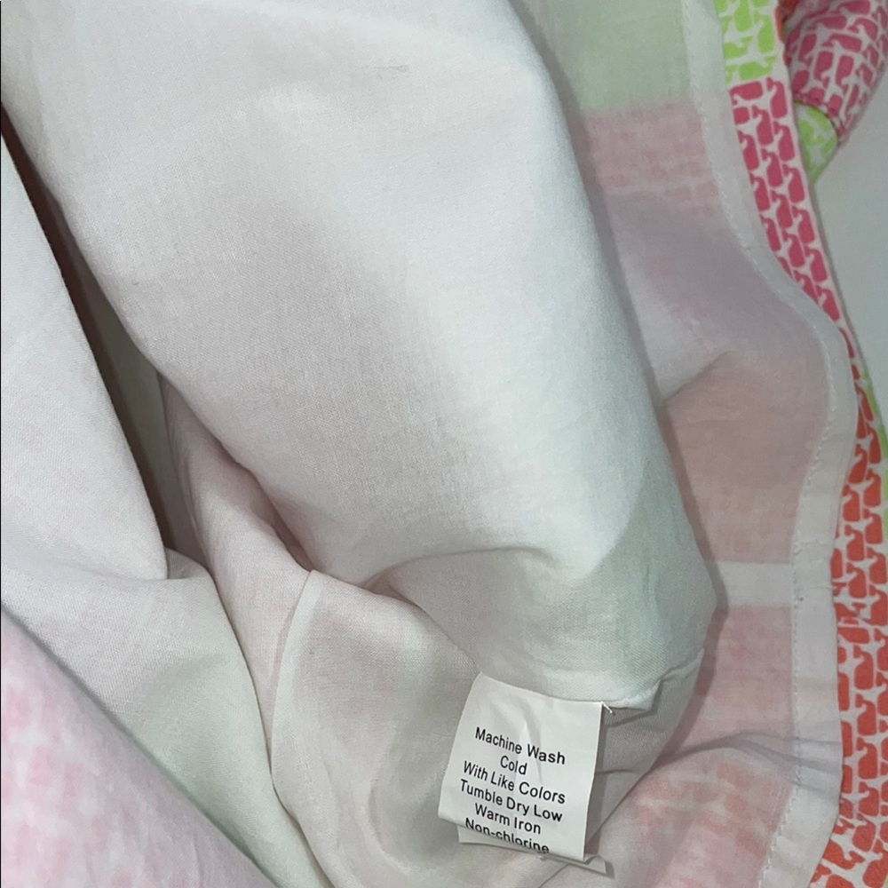 Vineyard Vines Patchwork Whales Skirt Sz 6 Pink Green Preppy Cotton Golf Tennis - Picture 7 of 10